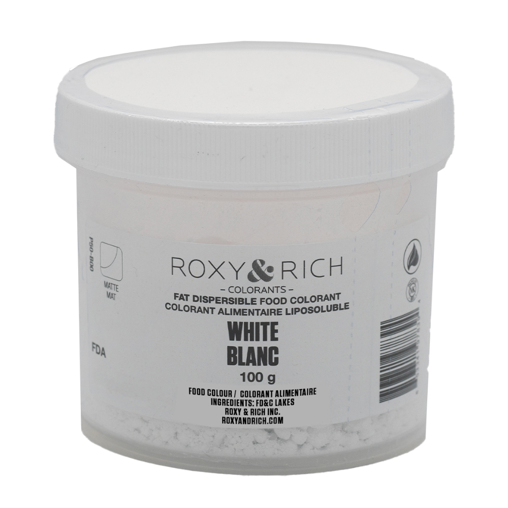 Roxy & Rich White Fat Dispersible Powder Food Color, 100 gr.