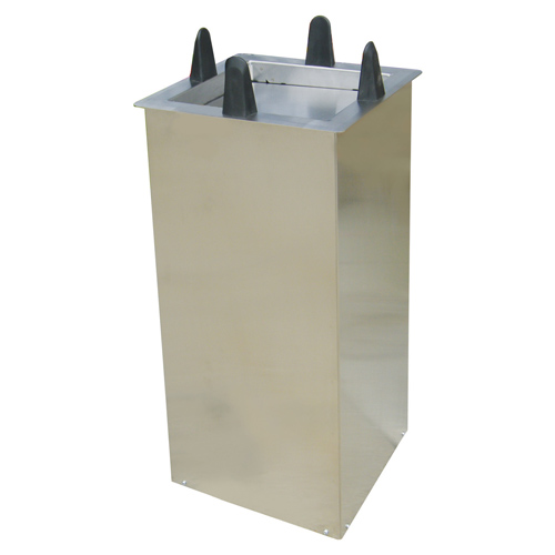 Lakeside S5010 Mobile Unheated Shielded Dish Dispenser, Square - Plate Size: 9-1/2" to 10-1/4"