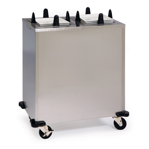 Lakeside S5210 Mobile Unheated Enclosed-Cabinet Dish Dispenser - 2 Stack, Square, Plate Size: 9-1/2" to 10-1/4"