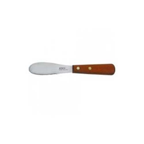 Sandwich Spreader 7" overall length. Serrated Blade. Wood Handle