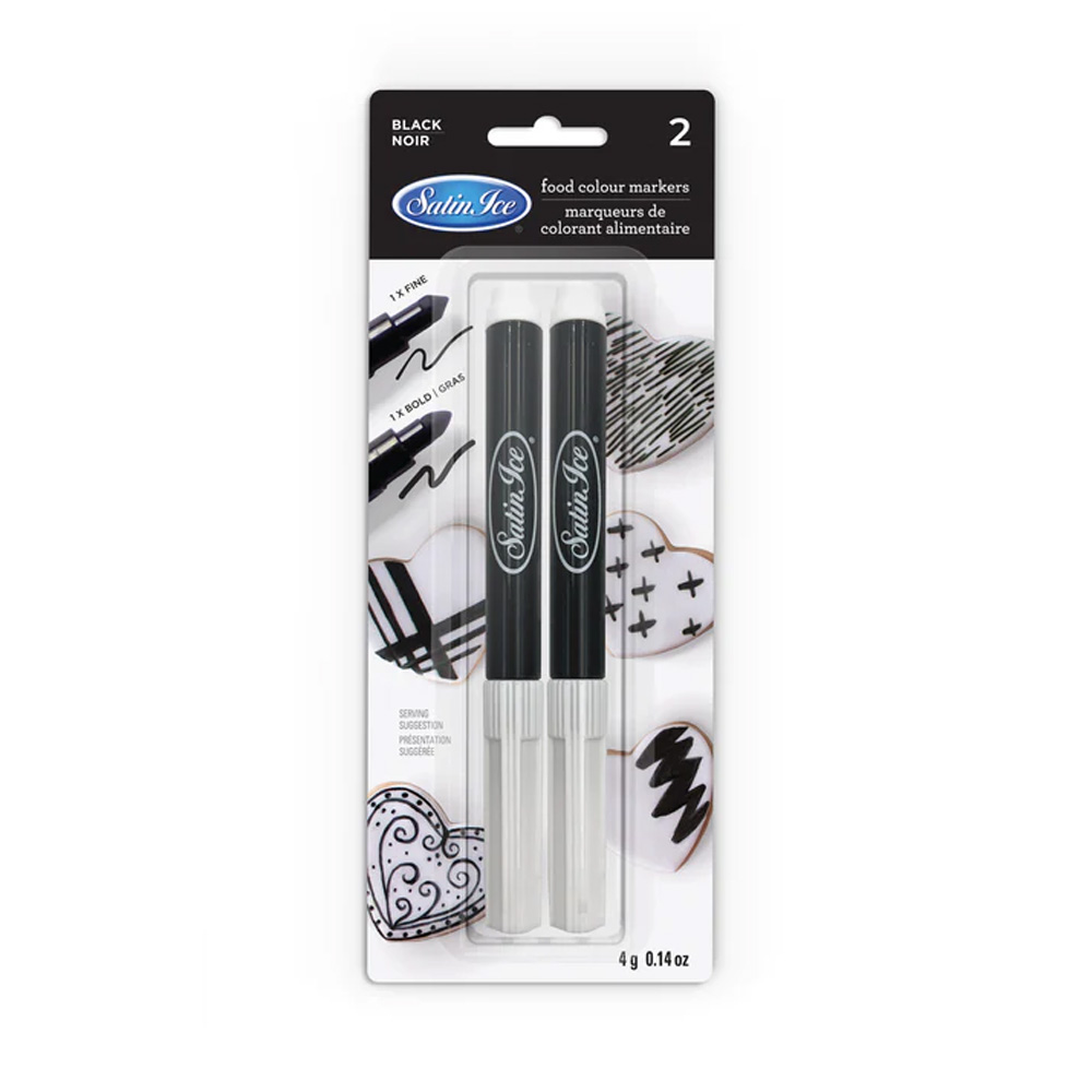 Satin Ice Black Food Color Markers, Set of 2