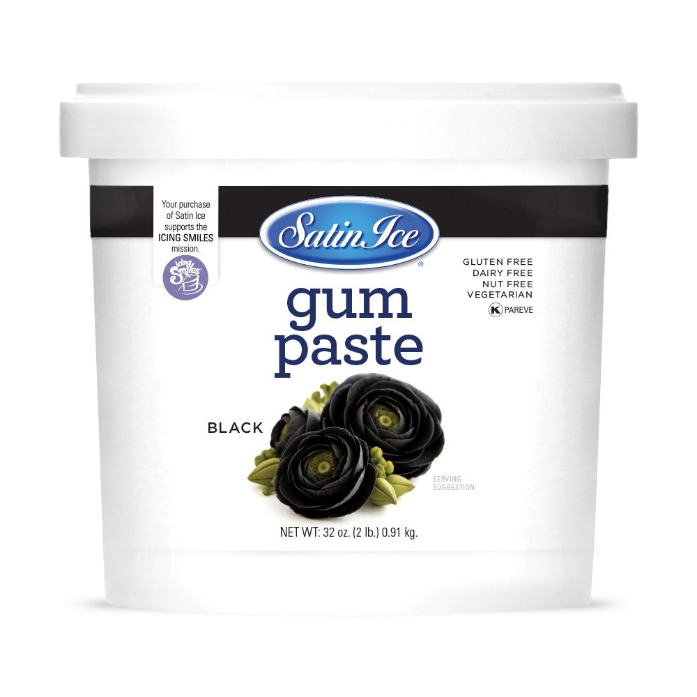 Satin Ice Black Gum Paste 2 Lbs