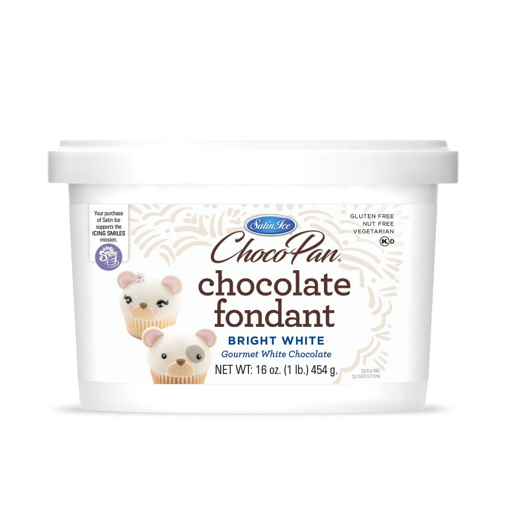 Satin Ice ChocoPan Bright White Covering Chocolate, 1 Lb 