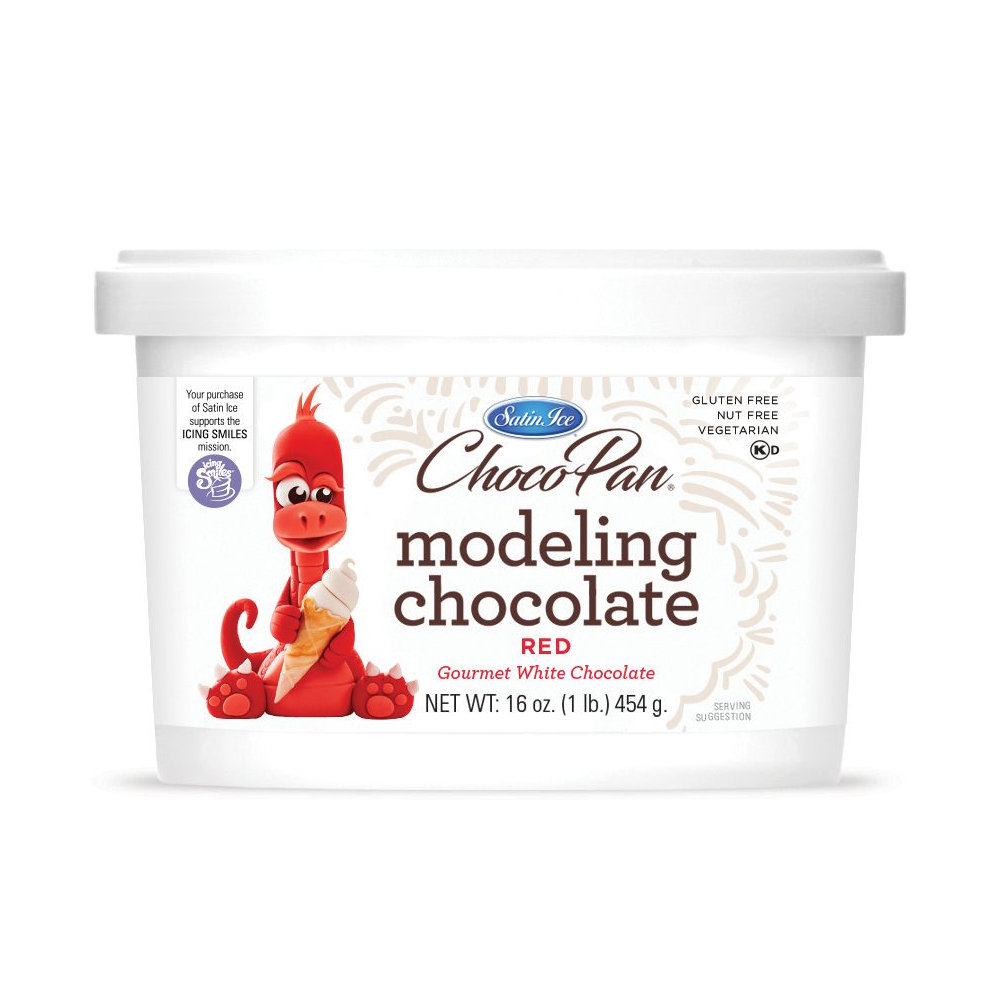 Satin Ice ChocoPan Red Modeling Chocolate, 1 Lb 