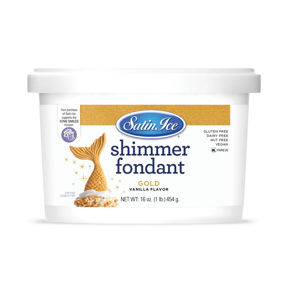 Satin Ice Gold Shimmer Vanilla Fondant, 1 Lb 