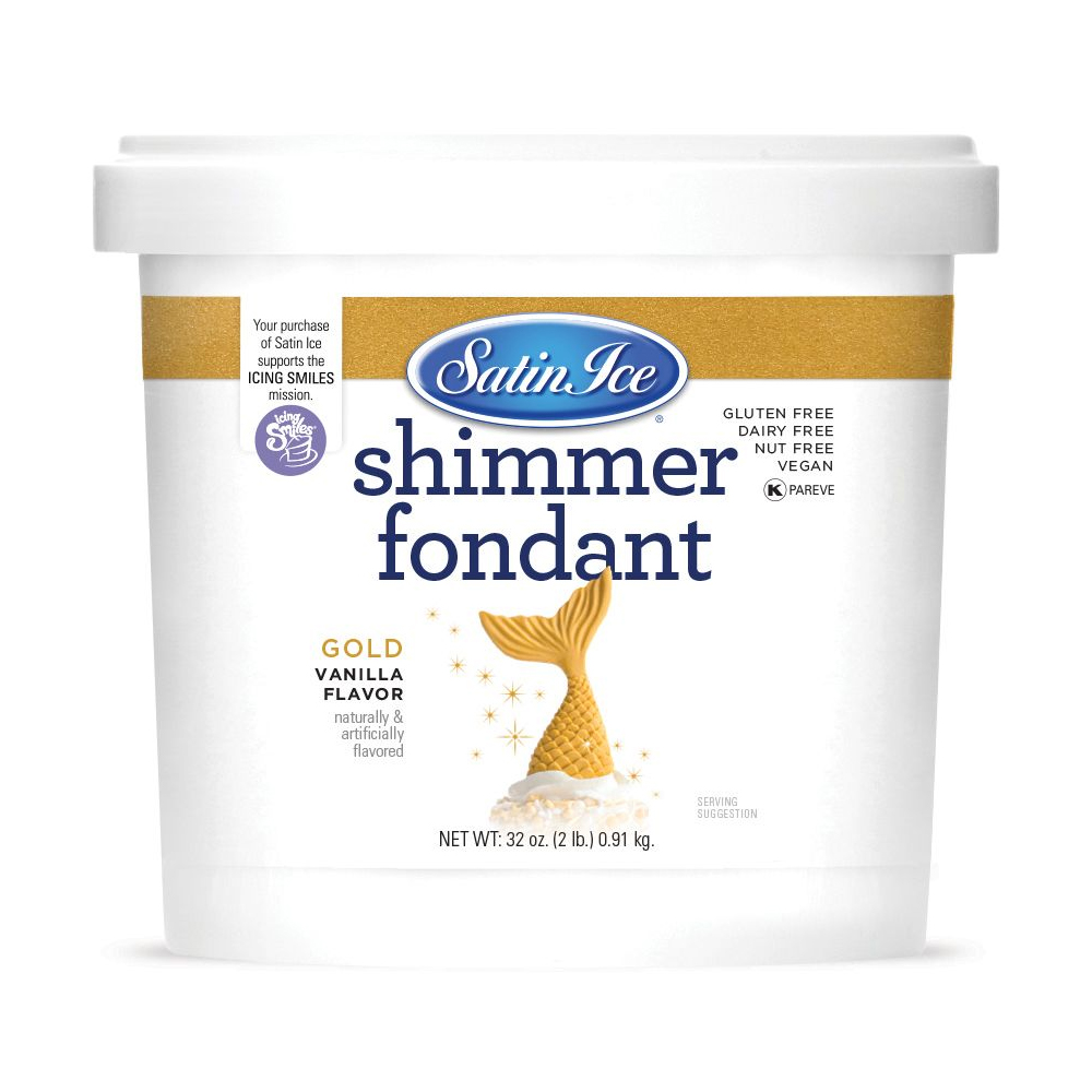 Satin Ice Gold Shimmer Vanilla Fondant, 2 Lb