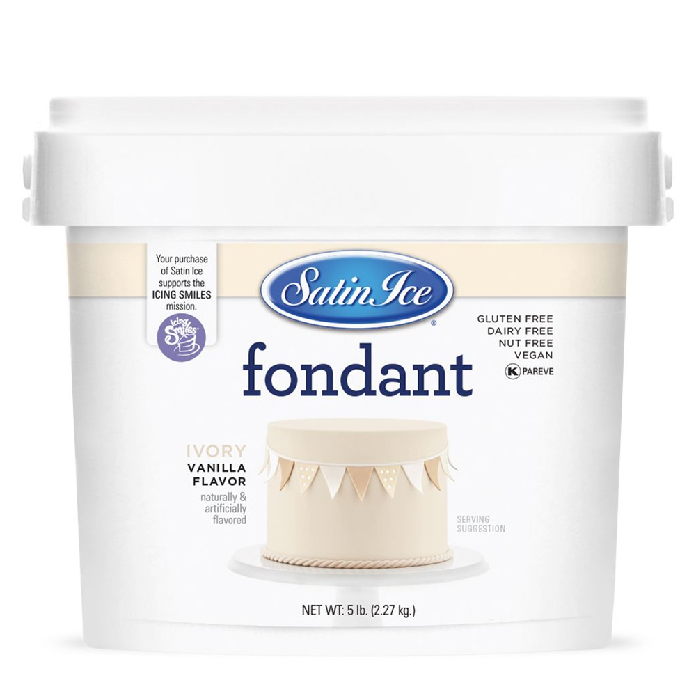 Satin Ice Ivory Vanilla Fondant, 5 Lbs