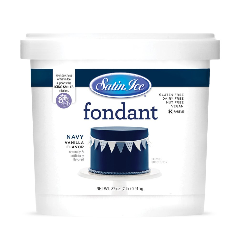 Satin Ice Navy Vanilla Fondant, 2 Lbs