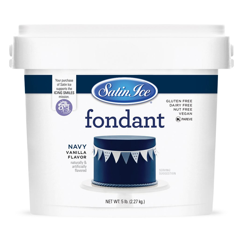 Satin Ice Navy Vanilla Fondant, 5 Lbs