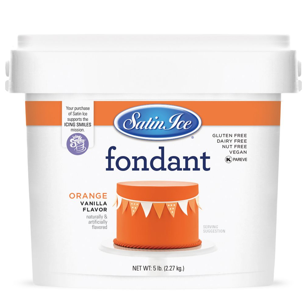 Satin Ice Orange Vanilla Fondant, 5 Lbs