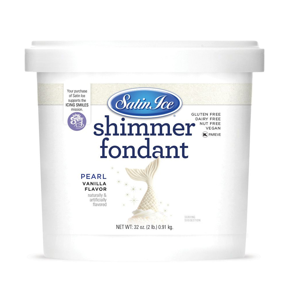 Satin Ice Pearl Shimmer Vanilla Fondant, 2 Lb