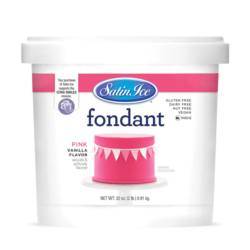 Satin Ice Pink Vanilla Fondant, 2 Lbs