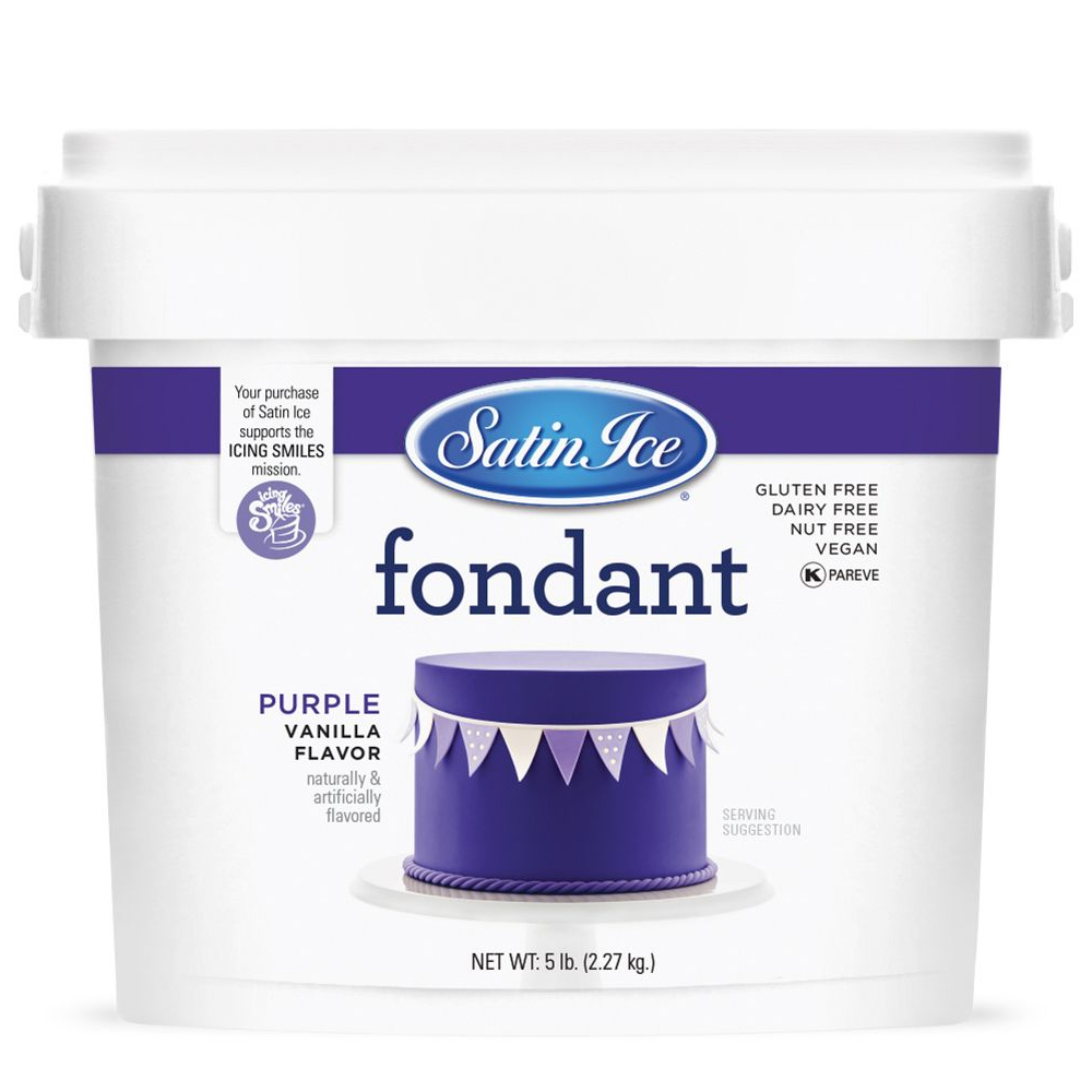 Satin Ice Purple Vanilla Fondant, 5 Lbs