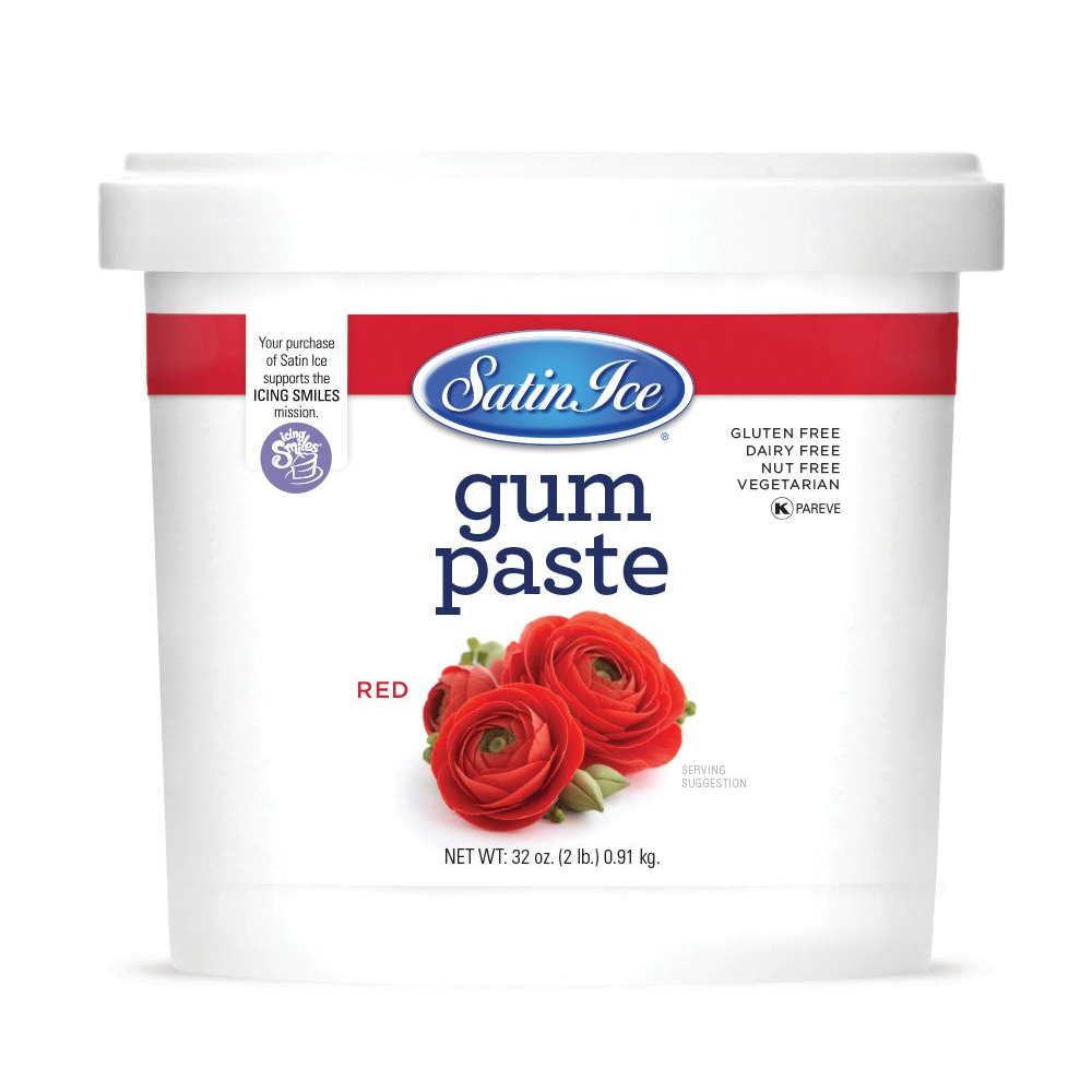 Satin Ice Red Gum Paste 2 Lbs