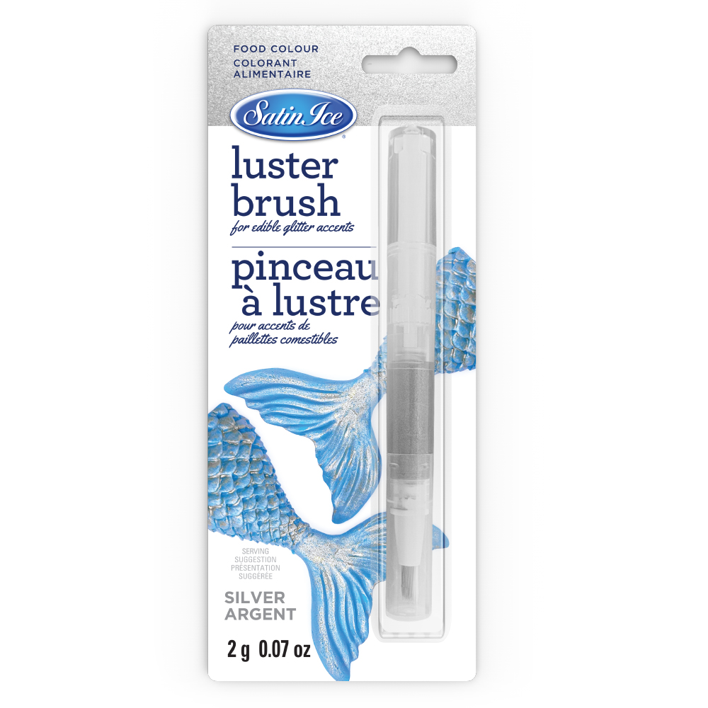 Satin Ice Silver Luster Brush, 0.7 oz.