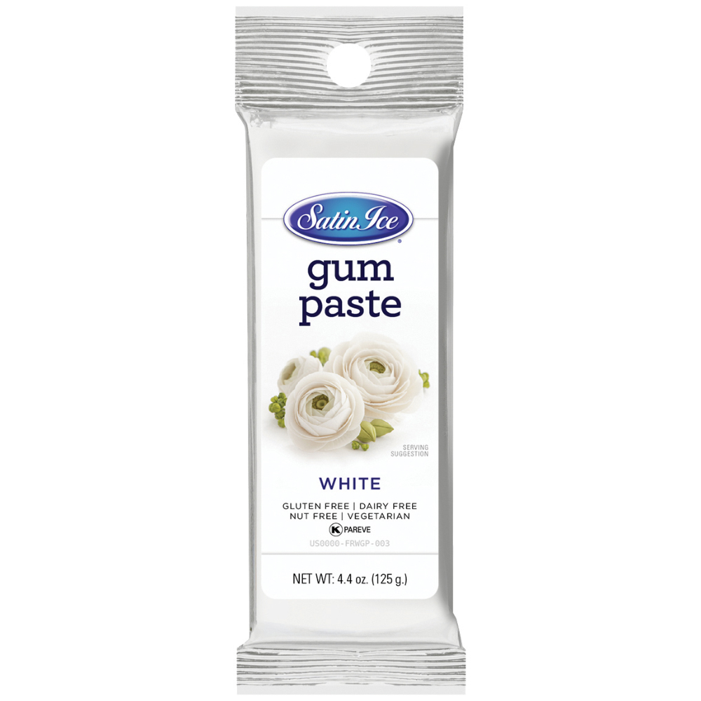 Satin Ice White Gum Paste, 4.4 oz.