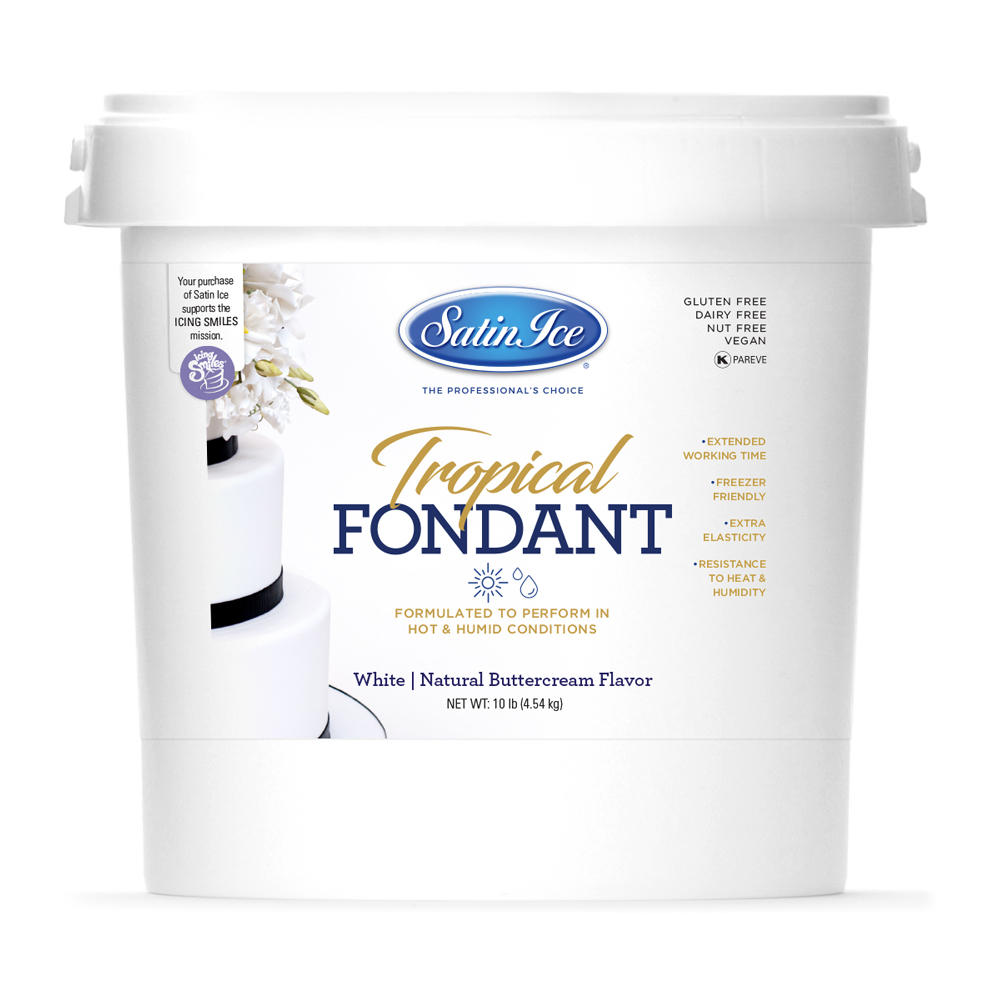 Satin Ice White Tropical Fondant, 10 Lb.