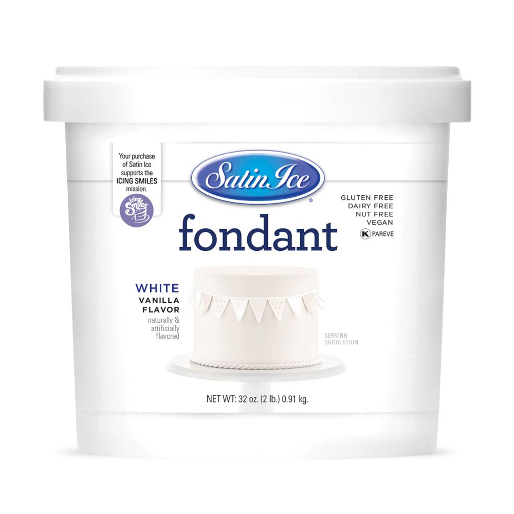 Satin Ice White Vanilla Fondant, 2 Lbs