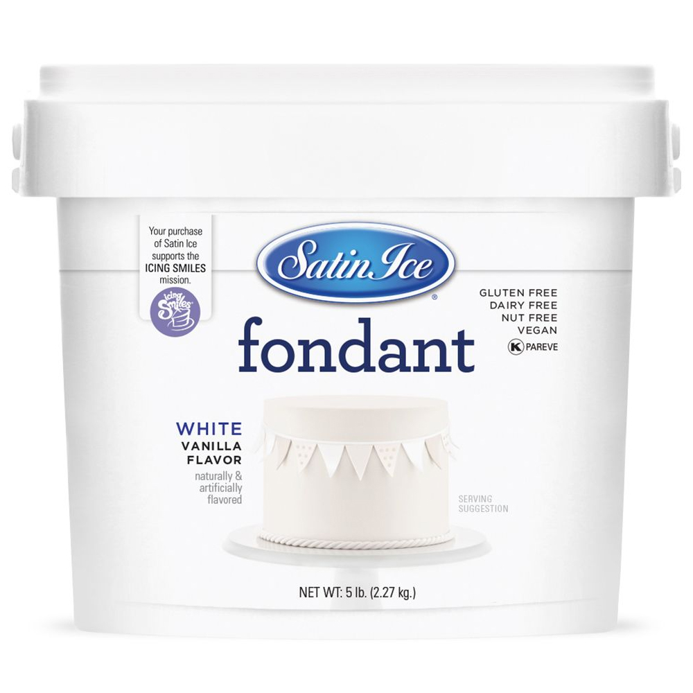 Satin Ice White Vanilla Fondant, 5 Lbs 