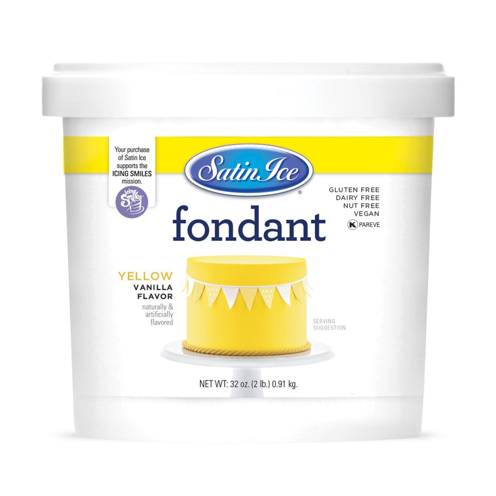 Satin Ice Yellow Vanilla Fondant, 2 Lbs