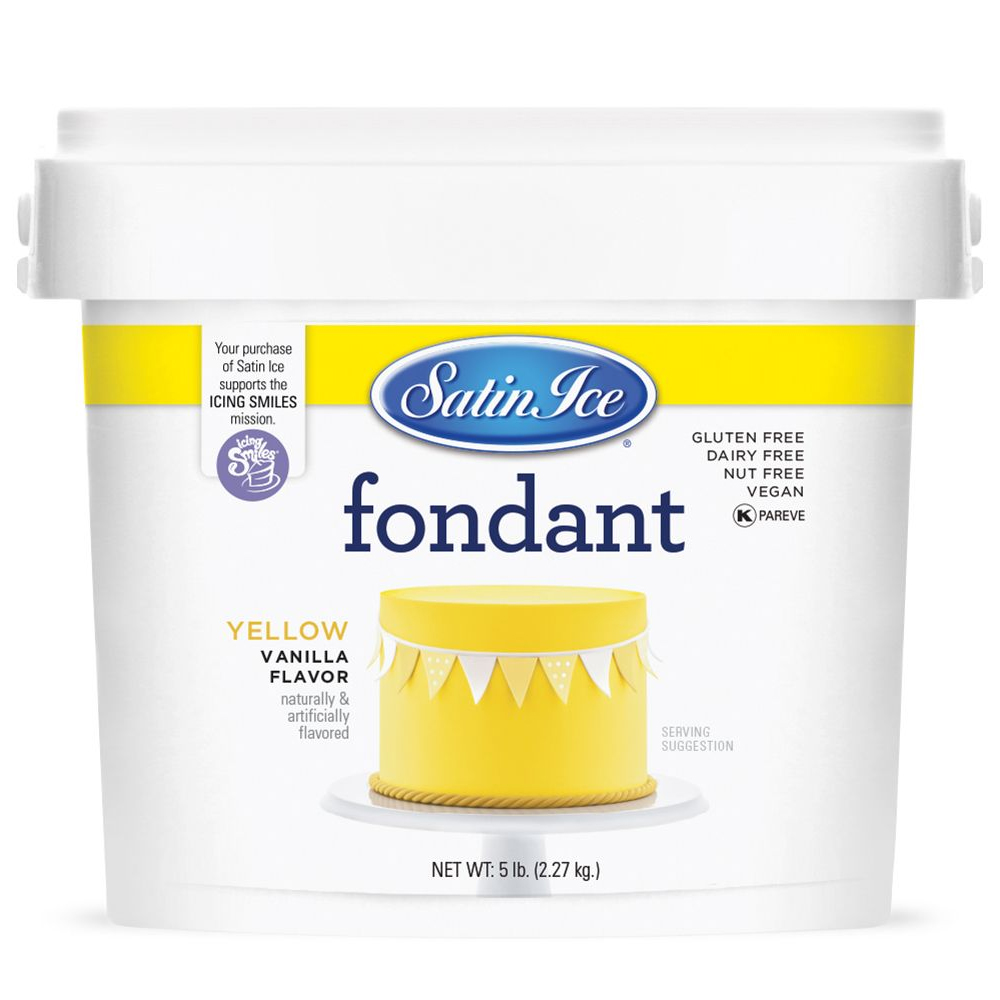 Satin Ice Yellow Vanilla Fondant, 5 Lbs 