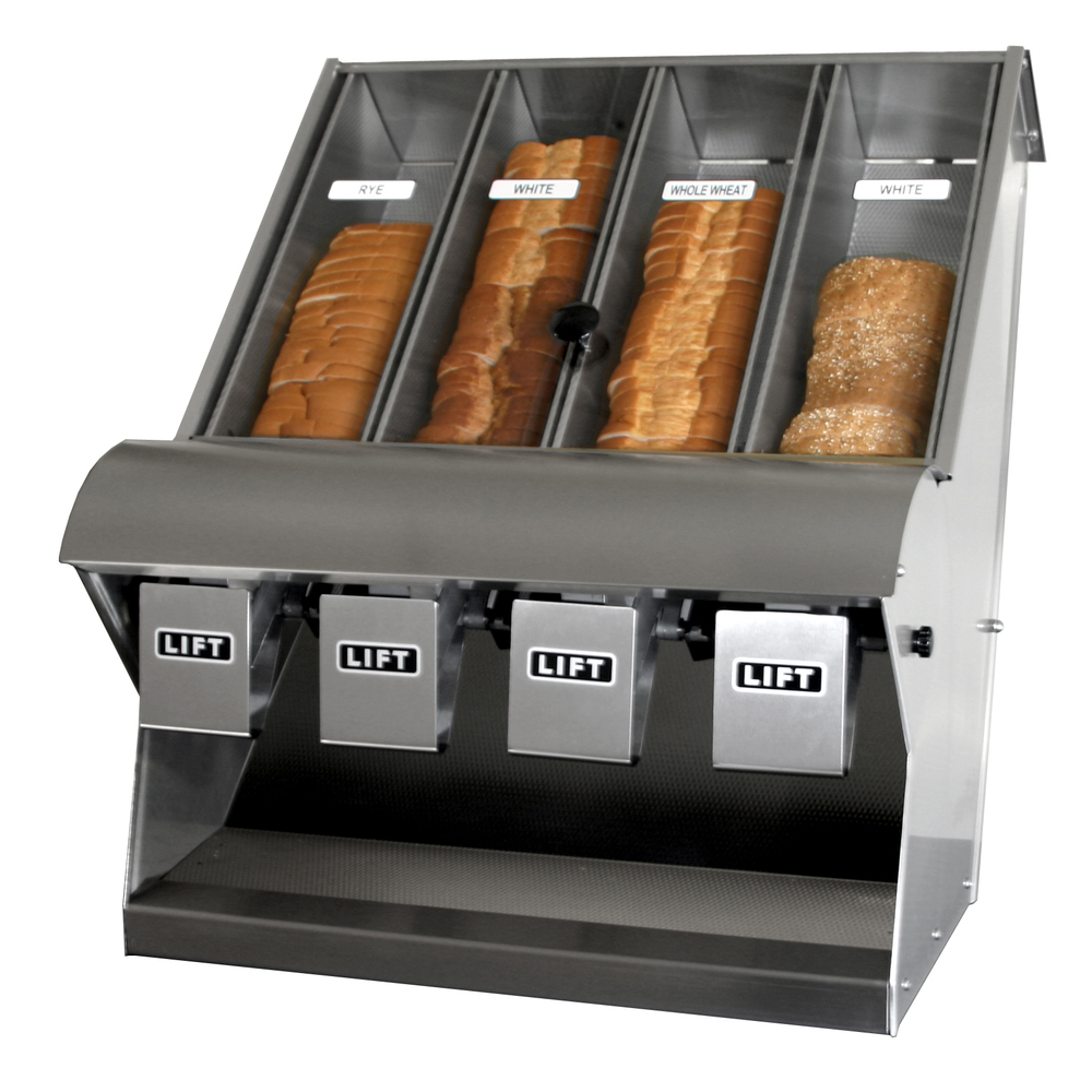 SERVASLICE Model FR4 Bread Dispenser 4 Compartment Food Bins
