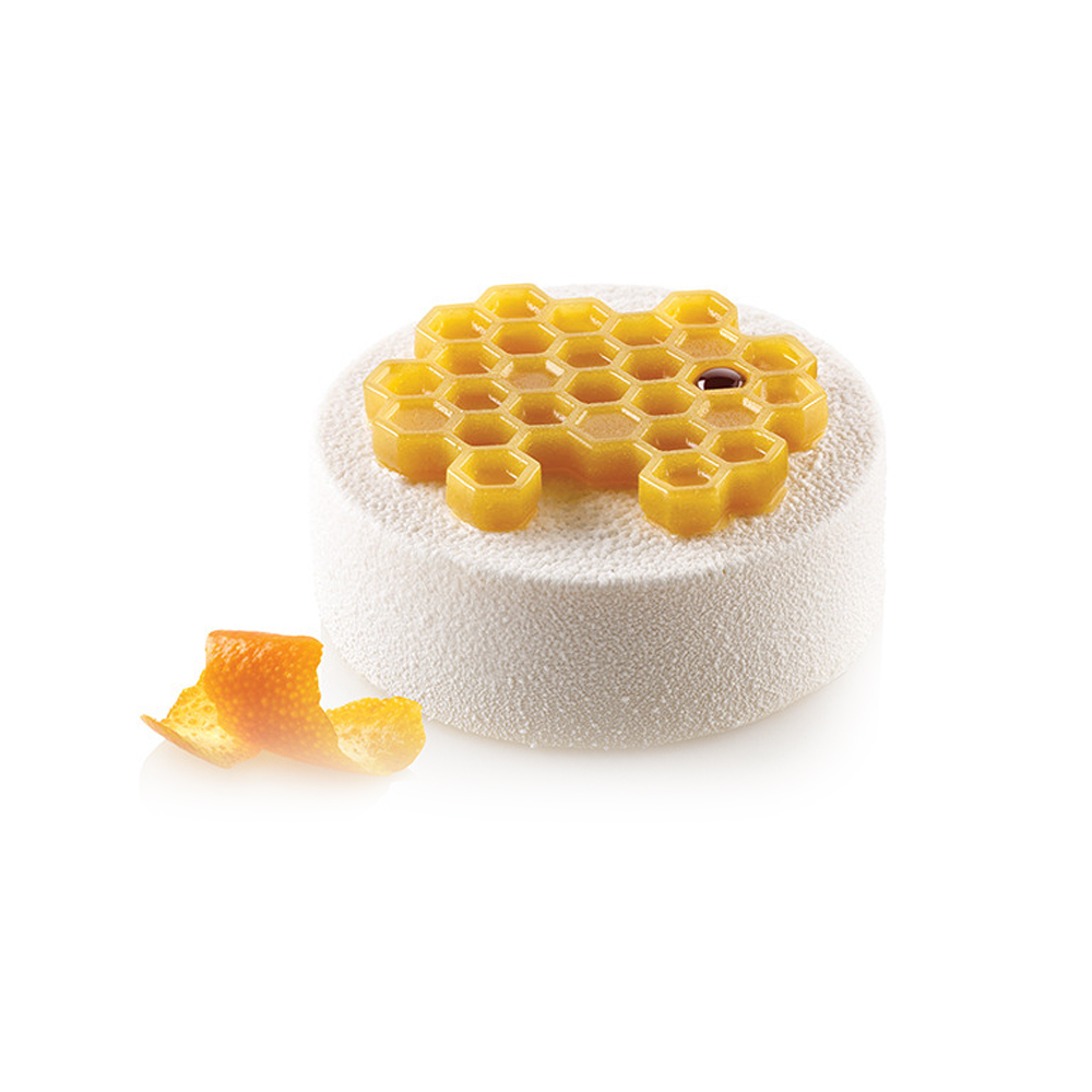 Silikomart "MIEL 18" Silicone Honeycomb Baking & Freezing Mold, 6.1 oz., 6 Cavities