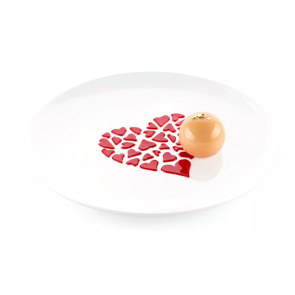 Silikomart AMORE Silicone Heart Stencil, Set of 2