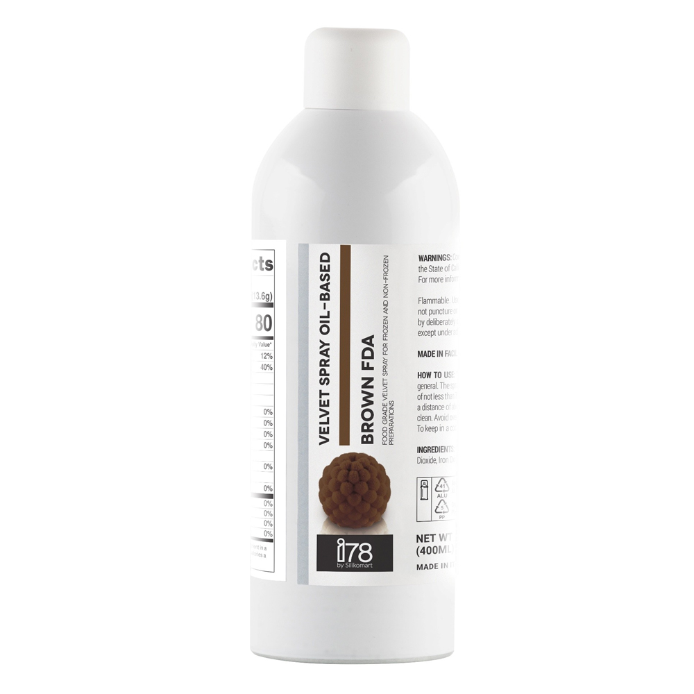 Silikomart Brown Oil Based Velvet Spray, 400 ml.