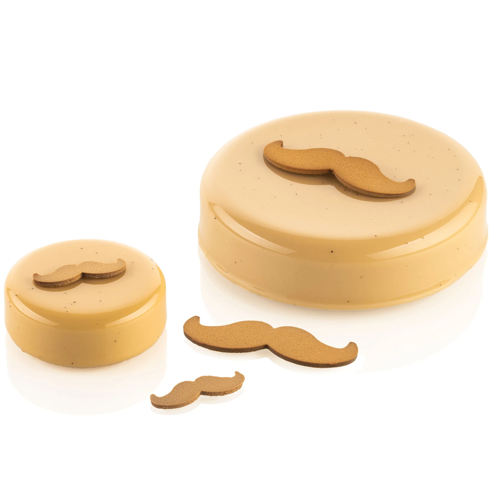 Silikomart CHABLON MUSTACHE Chocolate Chablon, 43 Cavities