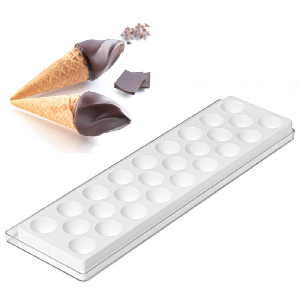 Silikomart CON02M Mini Conoflex Silicone Ice Cream Mold, Pointed-Swirl Shape