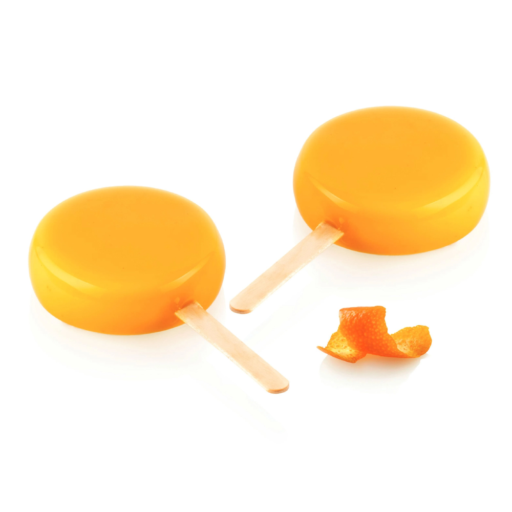 Silikomart GEL19 3D Round Silicone Ice Cream Mold, Set of 2