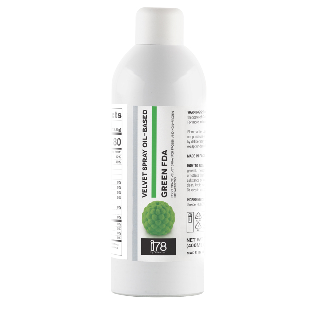 Silikomart Green Oil Based Velvet Spray, 400 ml.