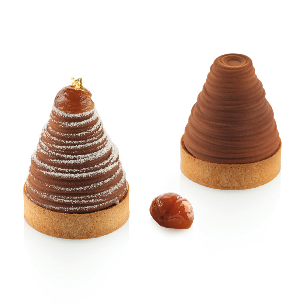 Silikomart KIT ALBIA Mold and Tart Ring, 6 Cavities