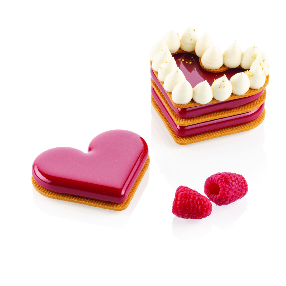Silikomart LEVEL HEARTS 35 Silicone Baking & Freezing Mold, 1.2 oz., 8 Cavities