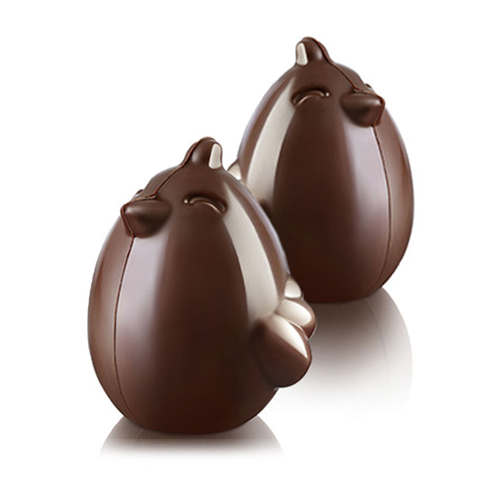 Silikomart Paul Cino Thermoformed Plastic Chocolate Mold, Mini Chick, 2 Cavities