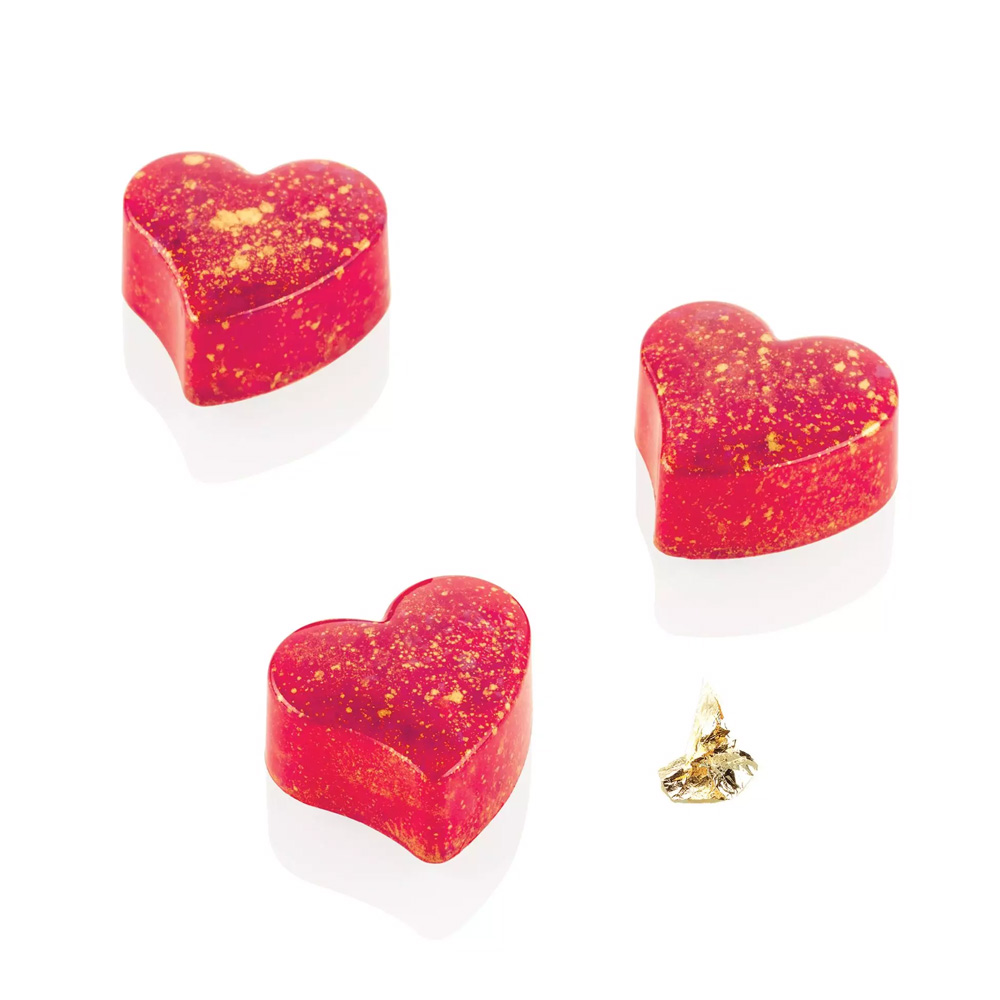 Silikomart TESORO-P Tritan Heart Praline Chocolate Mold, 24 Cavities