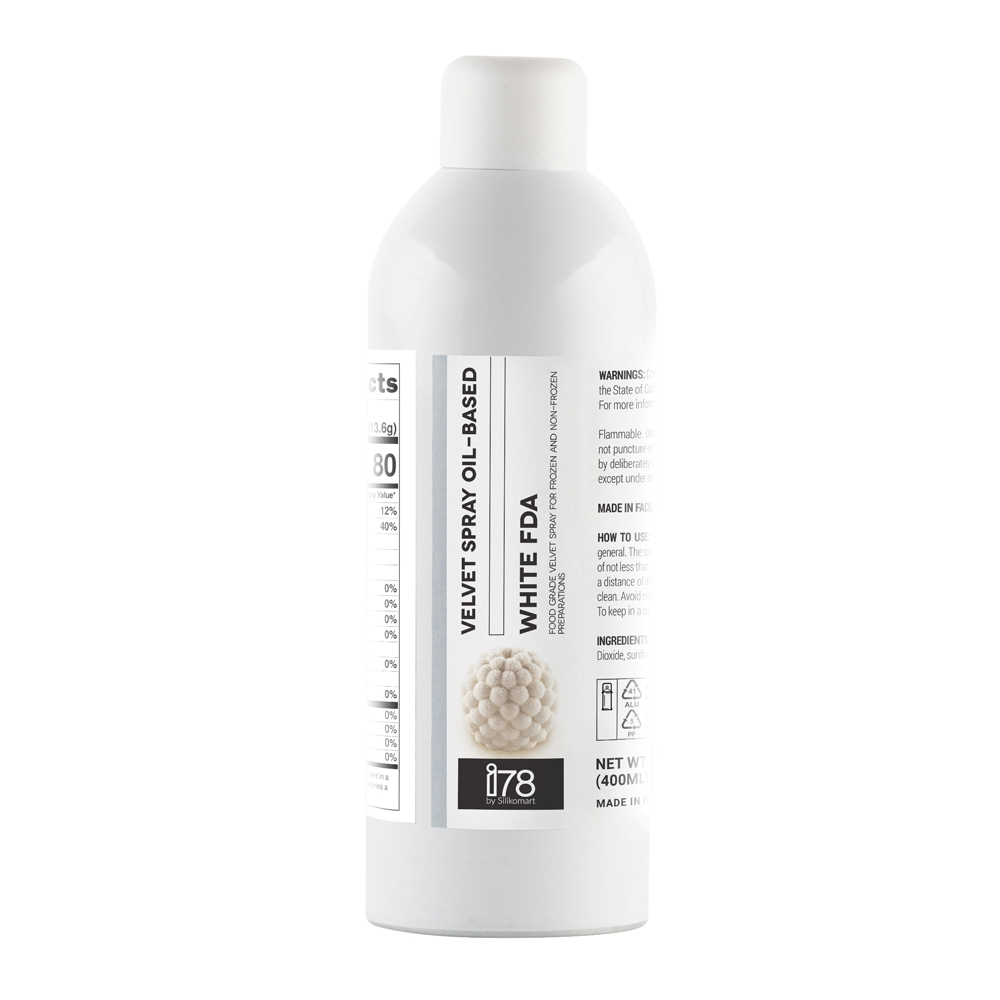 Silikomart White Oil Based Velvet Spray, 400 ml.
