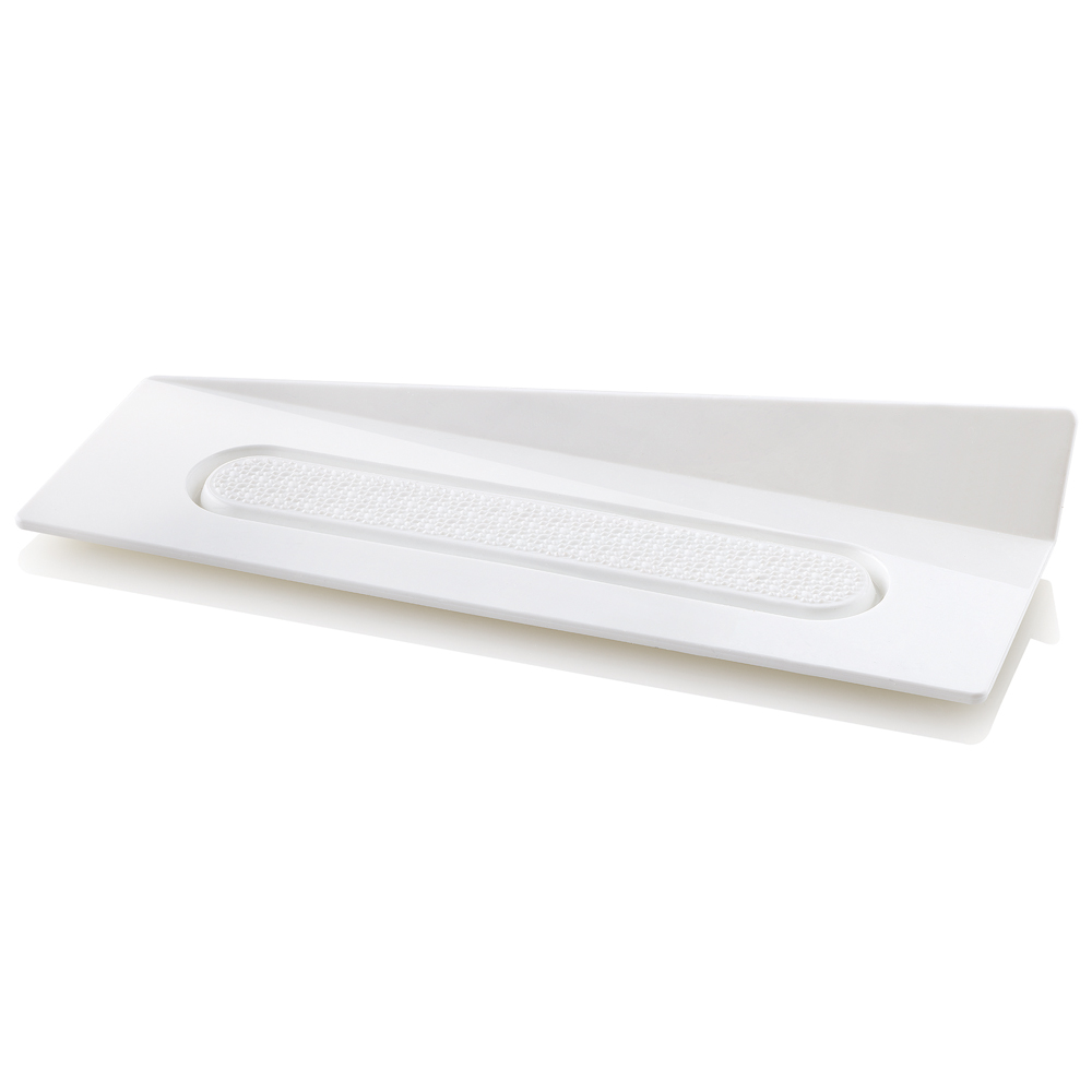 Silikomart White Rectangular Dessert Plate, 5.5" x 1.6" - Pack of 100