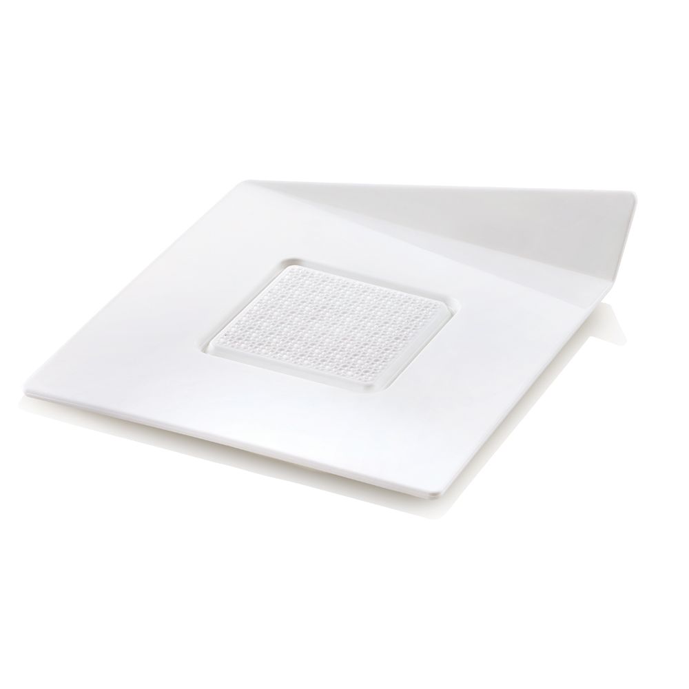 Silikomart White Square Dessert Plate, 3.3" x 3.3" - Pack of 100