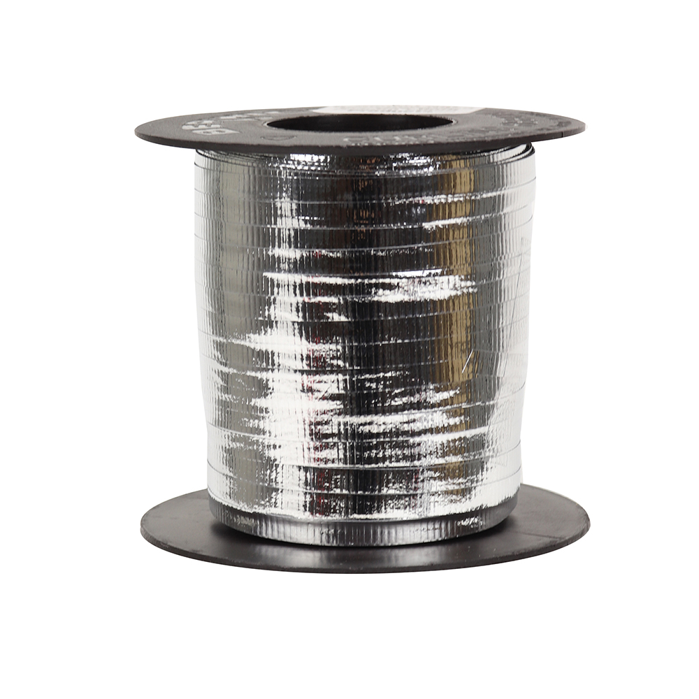 Silver Glitter Curling Ribbon