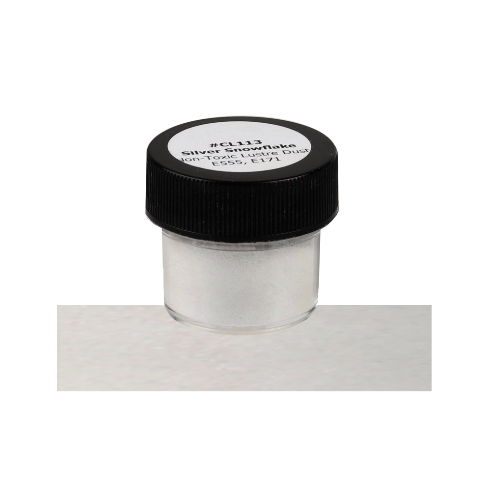 Silver Snowflake Luster Dust, Grams
