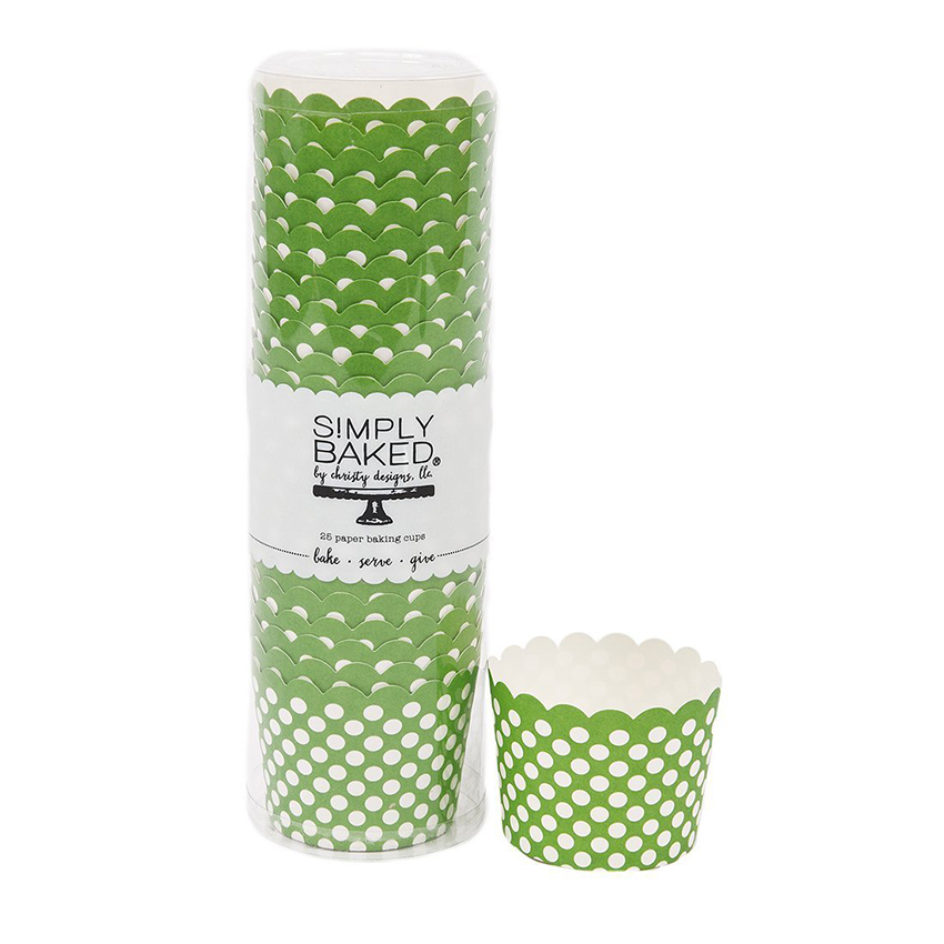 Simply Baked Green Dot Small Paper Baking Cup, 3 oz Simply Baked Green Dot Small Paper Baking Cup, 3 oz