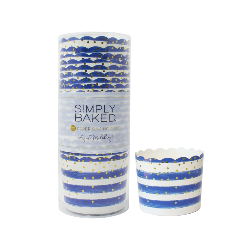 Simply Baked Blue Confetti Baking Cups, Pack of 20