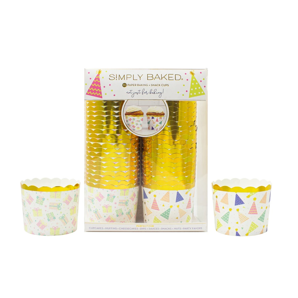 Simply Baked Presents Paper Baking Cups, Pack of 50
