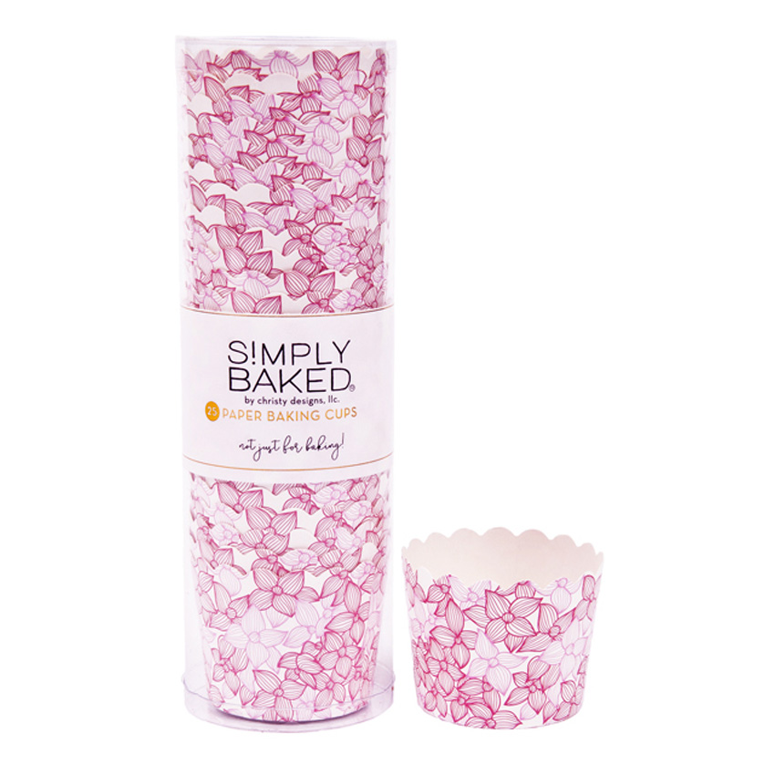 Simply Baked Small Pink Spring Floral Cup, 3 Oz. Capacity, 17/8 Dia. x
