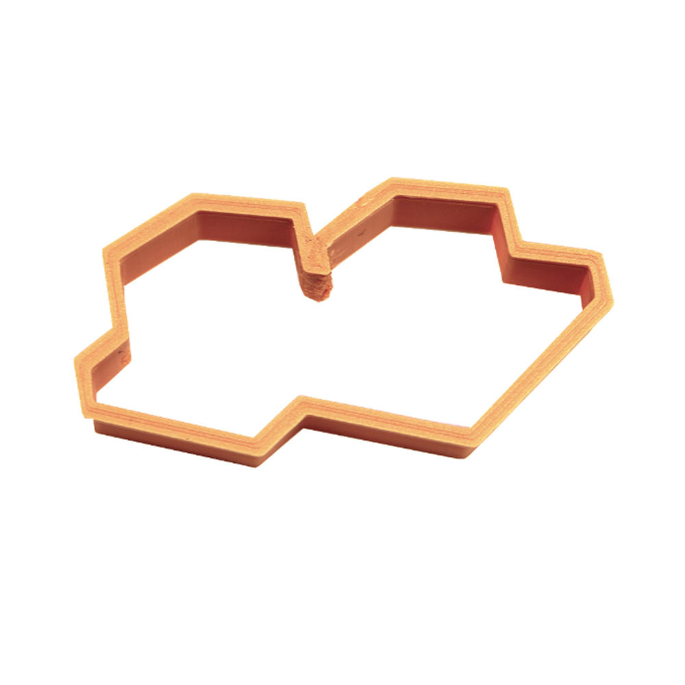 Small Double Tefillin Cookie Cutter, 3" x 1 1/4" x 1/2" H