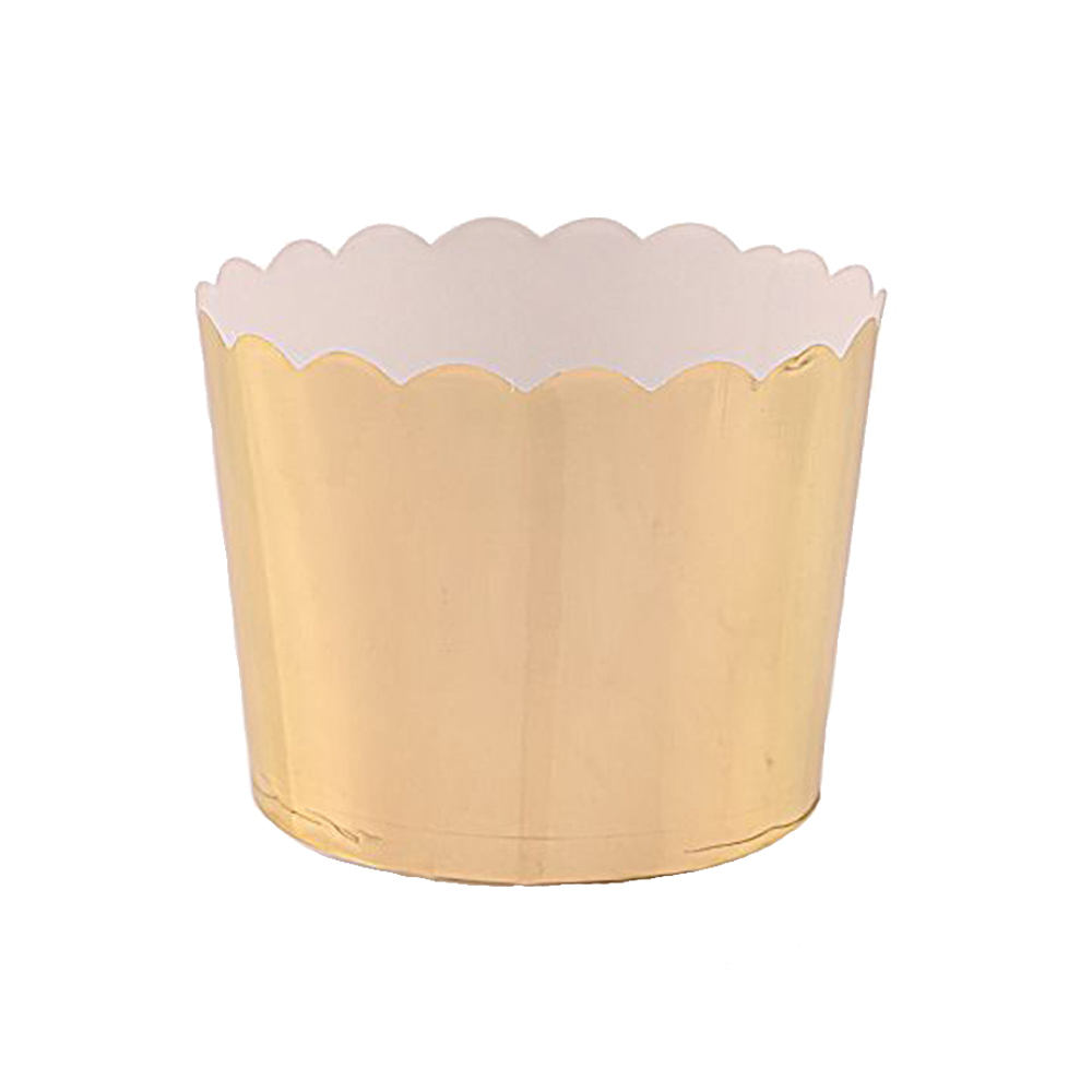 Small Scalloped Gold Baking Cups, 2 Dia. x 1.75 High, Pack of 20 Muffin