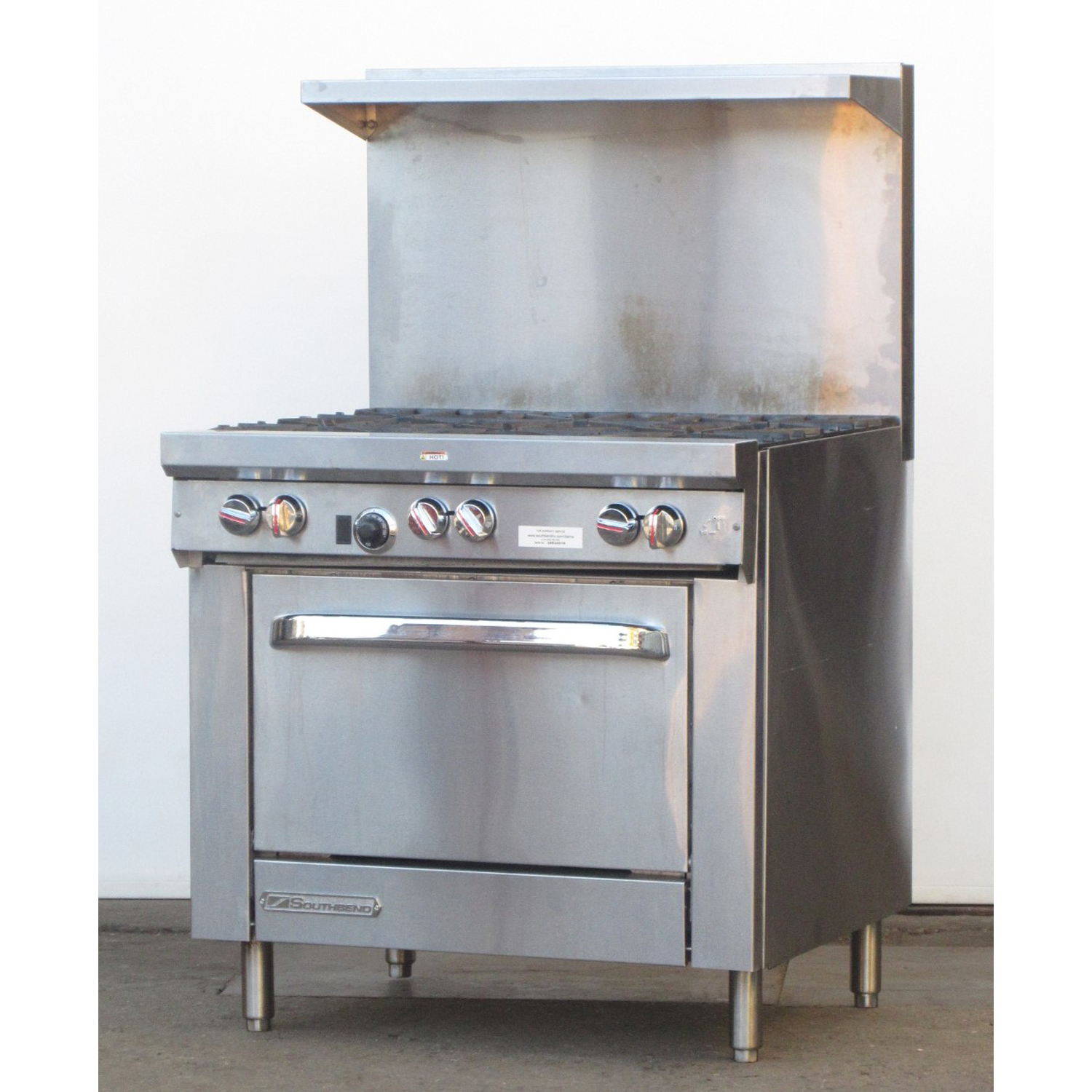 Southbend S36D 6-Burner Natural-Gas Range & Oven, Used Excellent Condition
