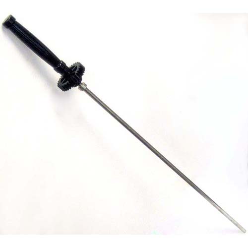 Rotisserie Spit Regular with Handle, Gear, and Collar, 43" Long